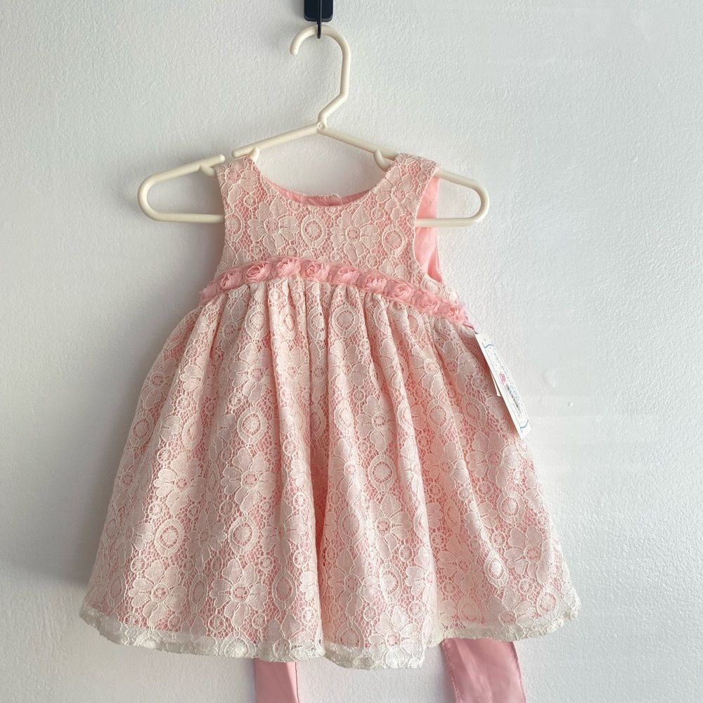 NWT Marmellata Pink Lace Dress 12m